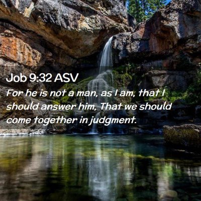 Picture 02 - Job 9:32 ASV - For he is not a man, as I am, that I should - Bible Verse Picture