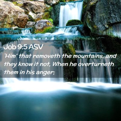 Picture 02 - Job 9:5 ASV - `Him' that removeth the mountains, and they know - Bible Verse Picture