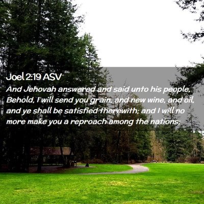 Picture 02 - Joel 2:19 ASV - And Jehovah answered and said unto his people, - Bible Verse Picture