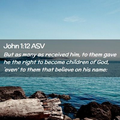 Picture 02 - John 1:12 ASV - But as many as received him, to them gave he the - Bible Verse Picture