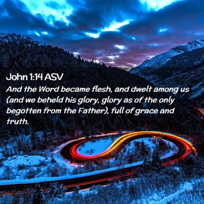 Picture 02 - John 1:14 ASV - And the Word became flesh, and dwelt among us - Bible Verse Picture