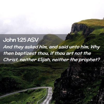 Picture 02 - John 1:25 ASV - And they asked him, and said unto him, Why then - Bible Verse Picture