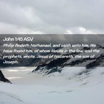 Picture 02 - John 1:45 ASV - Philip findeth Nathanael, and saith unto him, We - Bible Verse Picture