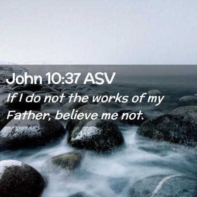 Picture 02 - John 10:37 ASV - If I do not the works of my Father, believe me - Bible Verse Picture