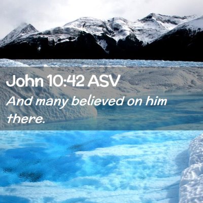 Picture 02 - John 10:42 ASV - And many believed on him - Bible Verse Picture