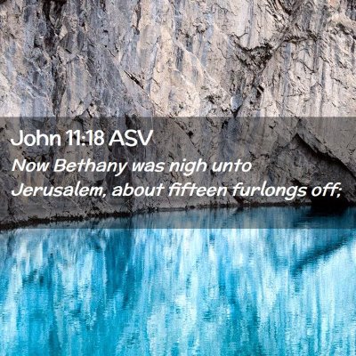 Picture 02 - John 11:18 ASV - Now Bethany was nigh unto Jerusalem, about - Bible Verse Picture