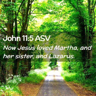 Picture 02 - John 11:5 ASV - Now Jesus loved Martha, and her sister, and - Bible Verse Picture