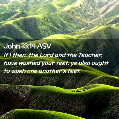 Picture 02 - John 13:14 ASV - If I then, the Lord and the Teacher, have washed - Bible Verse Picture