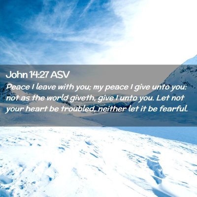 Picture 02 - John 14:27 ASV - Peace I leave with you; my peace I give unto you: - Bible Verse Picture