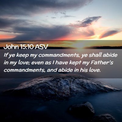 Picture 02 - John 15:10 ASV - If ye keep my commandments, ye shall abide in my - Bible Verse Picture