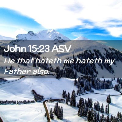 Picture 02 - John 15:23 ASV - He that hateth me hateth my Father - Bible Verse Picture