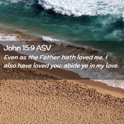 Picture 02 - John 15:9 ASV - Even as the Father hath loved me, I also have - Bible Verse Picture