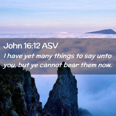 Picture 02 - John 16:12 ASV - I have yet many things to say unto you, but ye - Bible Verse Picture