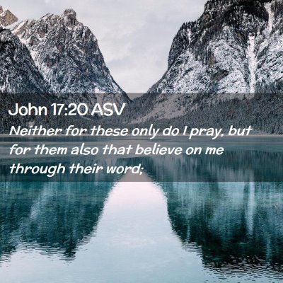 Picture 02 - John 17:20 ASV - Neither for these only do I pray, but for them - Bible Verse Picture