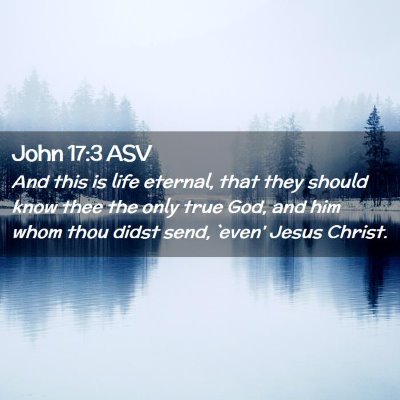Picture 02 - John 17:3 ASV - And this is life eternal, that they should know - Bible Verse Picture