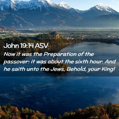 Picture 02 - John 19:14 ASV - Now it was the Preparation of the passover: it - Bible Verse Picture