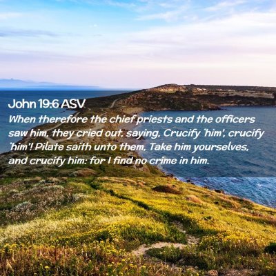 Picture 02 - John 19:6 ASV - When therefore the chief priests and the officers - Bible Verse Picture