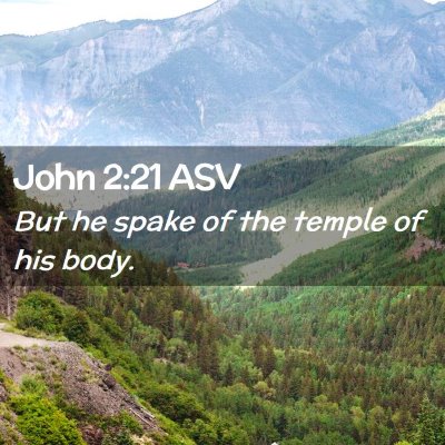 Picture 02 - John 2:21 ASV - But he spake of the temple of his - Bible Verse Picture