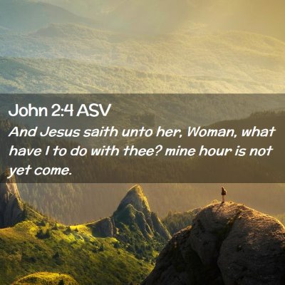 Picture 02 - John 2:4 ASV - And Jesus saith unto her, Woman, what have I to - Bible Verse Picture