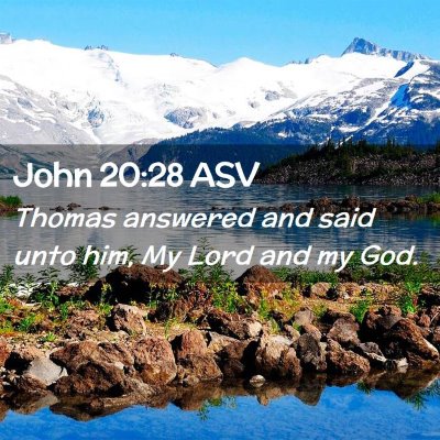 Picture 02 - John 20:28 ASV - Thomas answered and said unto him, My Lord and my - Bible Verse Picture