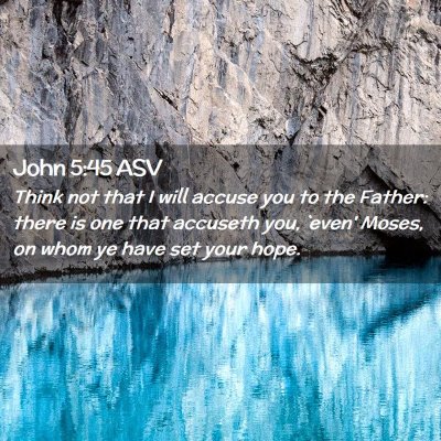 Picture 02 - John 5:45 ASV - Think not that I will accuse you to the Father: - Bible Verse Picture