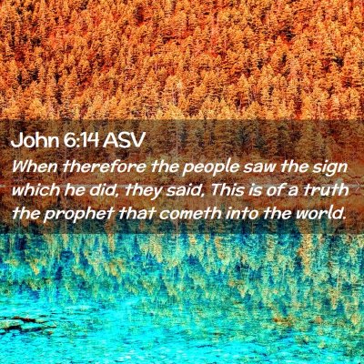 Picture 02 - John 6:14 ASV - When therefore the people saw the sign which he - Bible Verse Picture