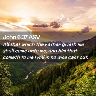 Picture 02 - John 6:37 ASV - All that which the Father giveth me shall come - Bible Verse Picture