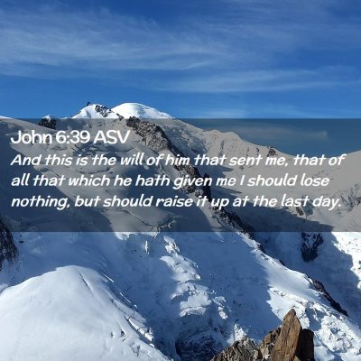 Picture 02 - John 6:39 ASV - And this is the will of him that sent me, that of - Bible Verse Picture