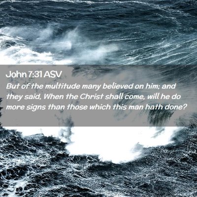 Picture 02 - John 7:31 ASV - But of the multitude many believed on him; and - Bible Verse Picture