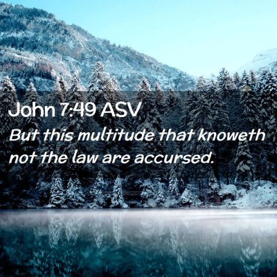 Picture 02 - John 7:49 ASV - But this multitude that knoweth not the law are - Bible Verse Picture