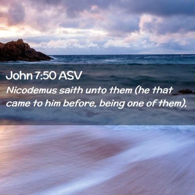 Picture 02 - John 7:50 ASV - Nicodemus saith unto them (he that came to him - Bible Verse Picture