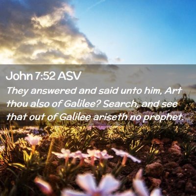 Picture 02 - John 7:52 ASV - They answered and said unto him, Art thou also of - Bible Verse Picture