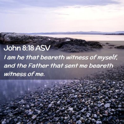 Picture 02 - John 8:18 ASV - I am he that beareth witness of myself, and the - Bible Verse Picture