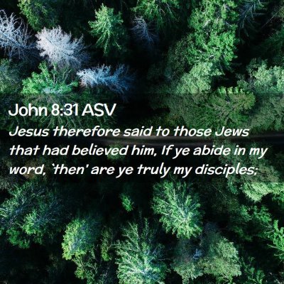 Picture 02 - John 8:31 ASV - Jesus therefore said to those Jews that had - Bible Verse Picture