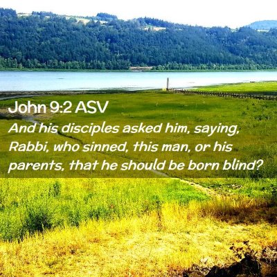 Picture 02 - John 9:2 ASV - And his disciples asked him, saying, Rabbi, who - Bible Verse Picture