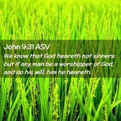 Picture 02 - John 9:31 ASV - We know that God heareth not sinners: but if any - Bible Verse Picture
