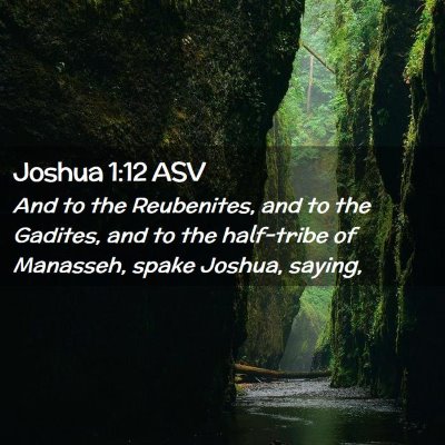 Picture 02 - Joshua 1:12 ASV - And to the Reubenites, and to the Gadites, and to - Bible Verse Picture