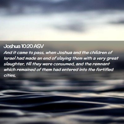 Picture 02 - Joshua 10:20 ASV - And it came to pass, when Joshua and the children - Bible Verse Picture