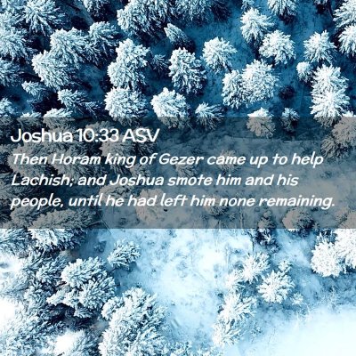 Picture 02 - Joshua 10:33 ASV - Then Horam king of Gezer came up to help Lachish; - Bible Verse Picture