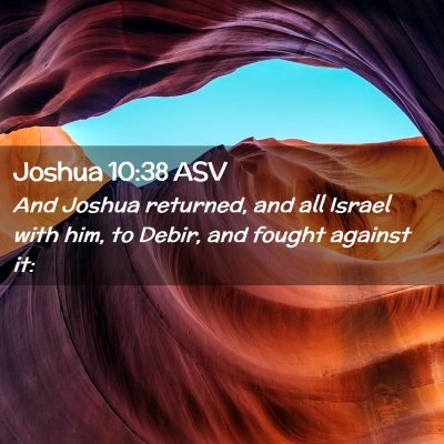Picture 02 - Joshua 10:38 ASV - And Joshua returned, and all Israel with him, to - Bible Verse Picture