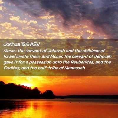 Picture 02 - Joshua 12:6 ASV - Moses the servant of Jehovah and the children of - Bible Verse Picture