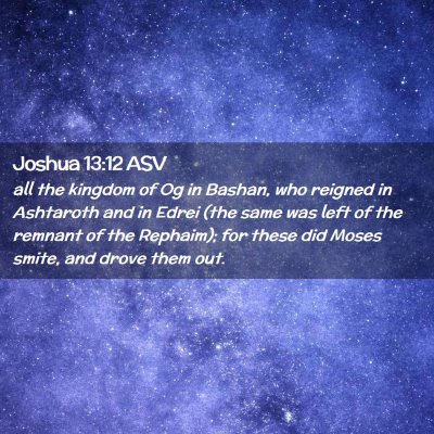 Picture 02 - Joshua 13:12 ASV - all the kingdom of Og in Bashan, who reigned in - Bible Verse Picture