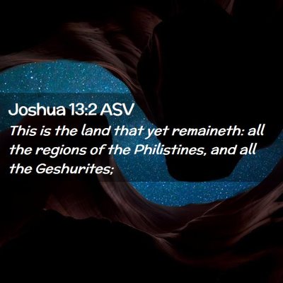 Picture 02 - Joshua 13:2 ASV - This is the land that yet remaineth: all the - Bible Verse Picture