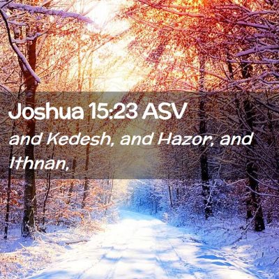 Picture 02 - Joshua 15:23 ASV - and Kedesh, and Hazor, and - Bible Verse Picture