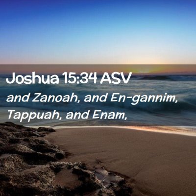 Picture 02 - Joshua 15:34 ASV - and Zanoah, and En-gannim, Tappuah, and - Bible Verse Picture