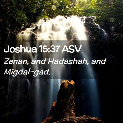 Picture 02 - Joshua 15:37 ASV - Zenan, and Hadashah, and - Bible Verse Picture