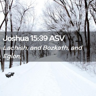 Picture 02 - Joshua 15:39 ASV - Lachish, and Bozkath, and - Bible Verse Picture