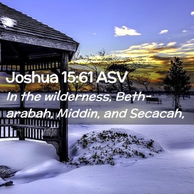 Picture 02 - Joshua 15:61 ASV - In the wilderness, Beth-arabah, Middin, and - Bible Verse Picture