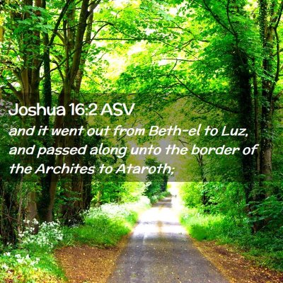 Picture 02 - Joshua 16:2 ASV - and it went out from Beth-el to Luz, and passed - Bible Verse Picture