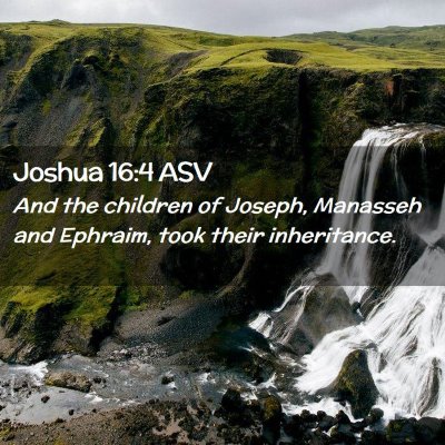 Picture 02 - Joshua 16:4 ASV - And the children of Joseph, Manasseh and Ephraim, - Bible Verse Picture